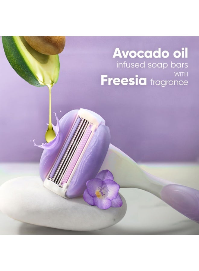 Venus Gillette Venus ComfortGlide Women’s Razor – Avocado Scent - Built-in Soap Bars for Smooth & Comfortable Shave - Image 5