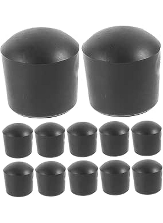 Black Plastic Foosball Rod End Caps 16pcs Set Sturdy Protectors Standard Fit Table Soccer Game Accessories - Image 1