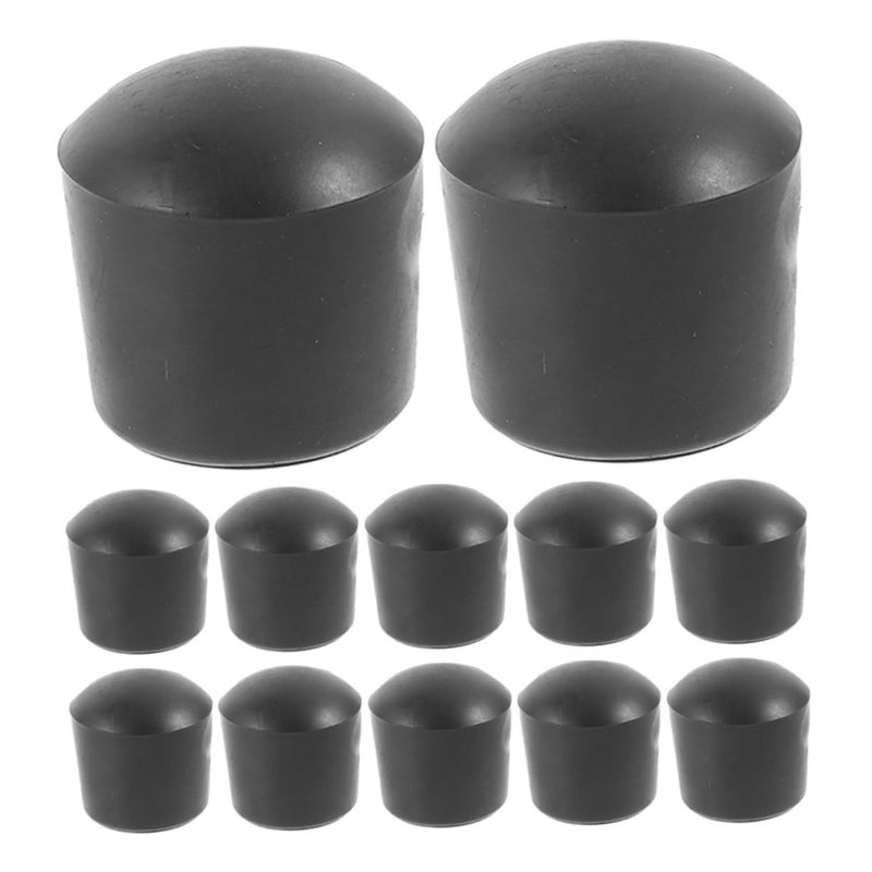 Black Plastic Foosball Rod End Caps 16pcs Set Sturdy Protectors Standard Fit Table Soccer Game Accessories - Image 2
