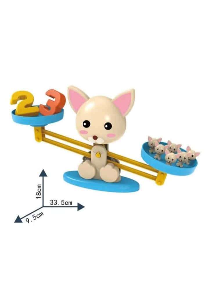 The educational number balance game teaches children counting and addition in an enjoyable way, while enhancing memory and fine motor skills. It is suitable for children aged 3 and above.