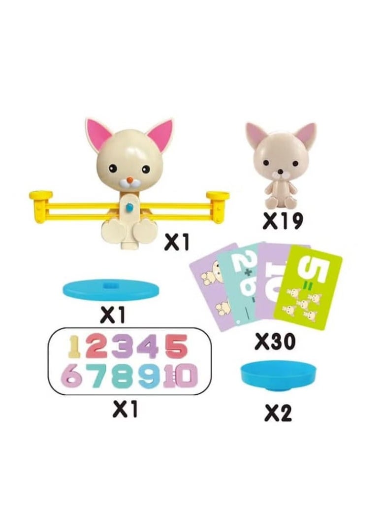 The educational number balance game teaches children counting and addition in an enjoyable way, while enhancing memory and fine motor skills. It is suitable for children aged 3 and above.