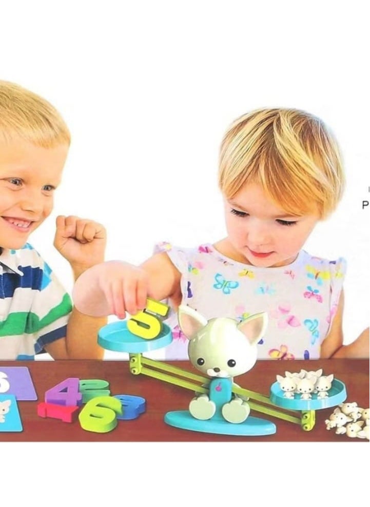 The educational number balance game teaches children counting and addition in an enjoyable way, while enhancing memory and fine motor skills. It is suitable for children aged 3 and above.