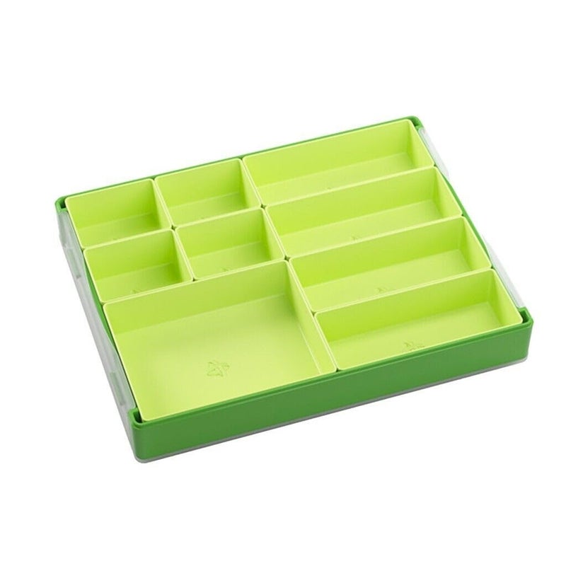 Gamegenic Token Silo Convertible Store Organize Board Game Tokens 9 Removable Trays in 3 Different Sizes Stackable Convenient SpaceSaving Design Lime Green Color Made by Gamegenic GGS22004ML - Image 3