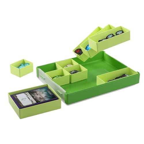 Gamegenic Token Silo Convertible Store Organize Board Game Tokens 9 Removable Trays in 3 Different Sizes Stackable Convenient SpaceSaving Design Lime Green Color Made by Gamegenic GGS22004ML - Image 5