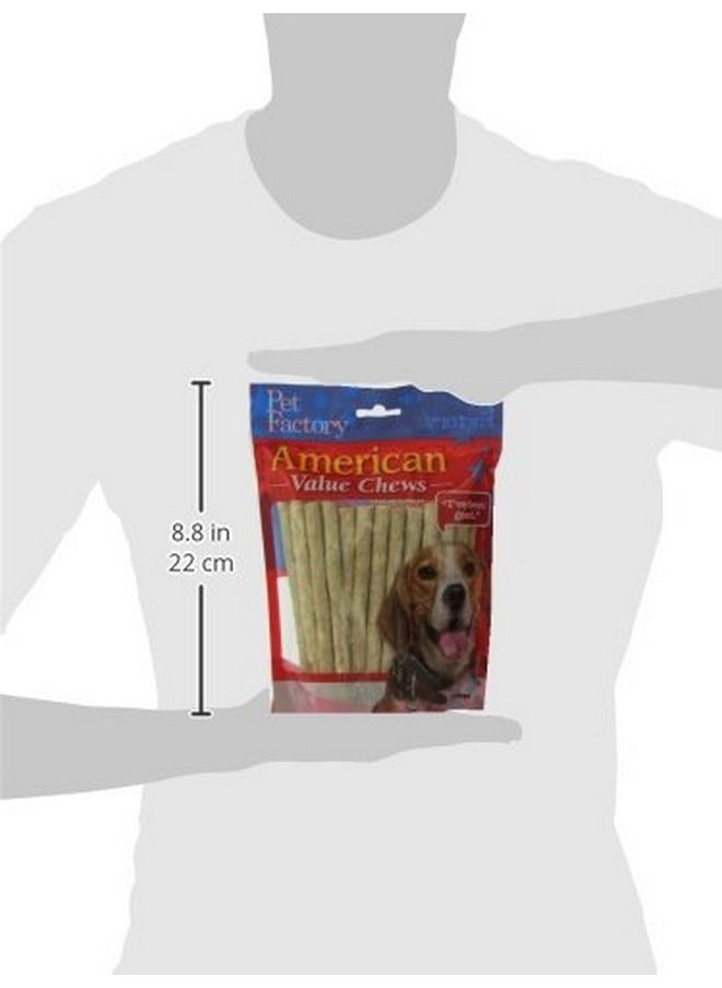 بيت فاكتوري حلوى مضغ للكلاب من شركة Pet Factory American Beefhide مقاس 5 بوصات - نكهة طبيعية، 40 قطعة/عبوة واحدة  - Image 3