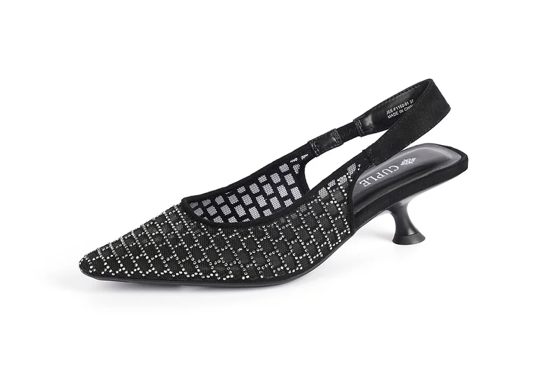 Cuple Ladies  Slip-On slingback Mules embellished