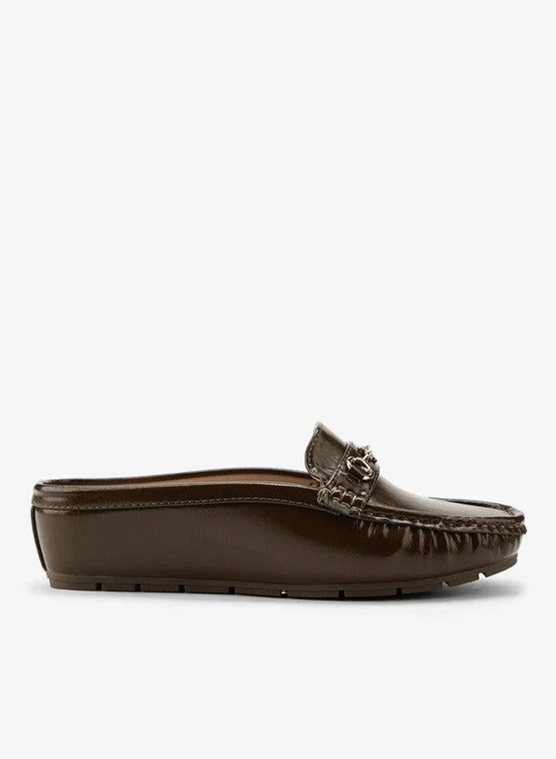 Flora Bella By Shoexpress Horsebit Detail Slip-On Mules
