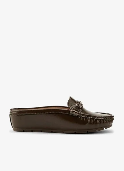 Flora Bella By Shoexpress Horsebit Detail Slip-On Mules