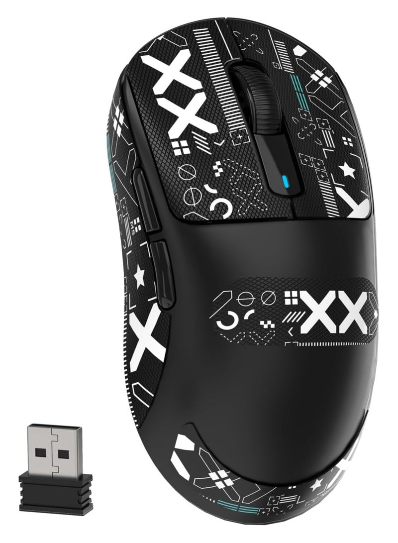 ATTACK SHARK X3 Wireless Gaming Mouse – Ultra-Light 49g Superlight Design – 26,000 DPI Optical Sensor – 2.4GHz Wireless, Bluetooth & Wired Connection – Programmable Buttons – RGB Lighting – Ergonomic Grip – Compatible with PC, Laptop, Mac (White) - Image 1