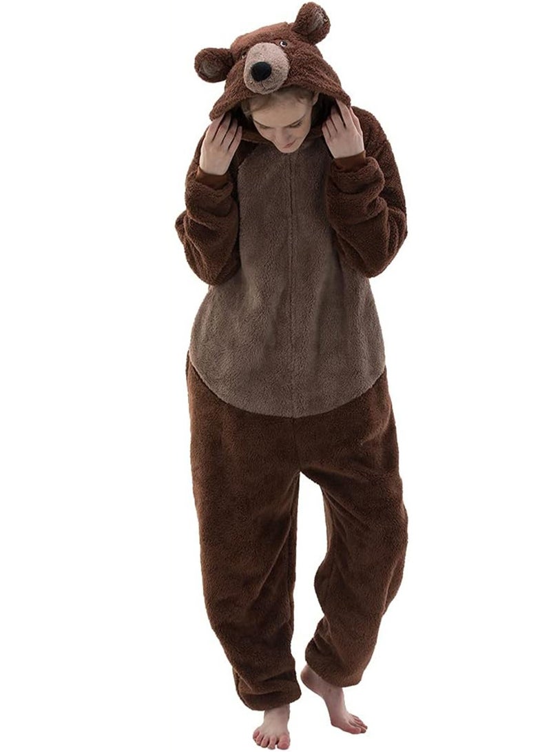 Snug Fit Unisex Adult Onesie Pajamas, Cosplay Animal One Piece  Costume Sleepwear Homewear  - Image 1
