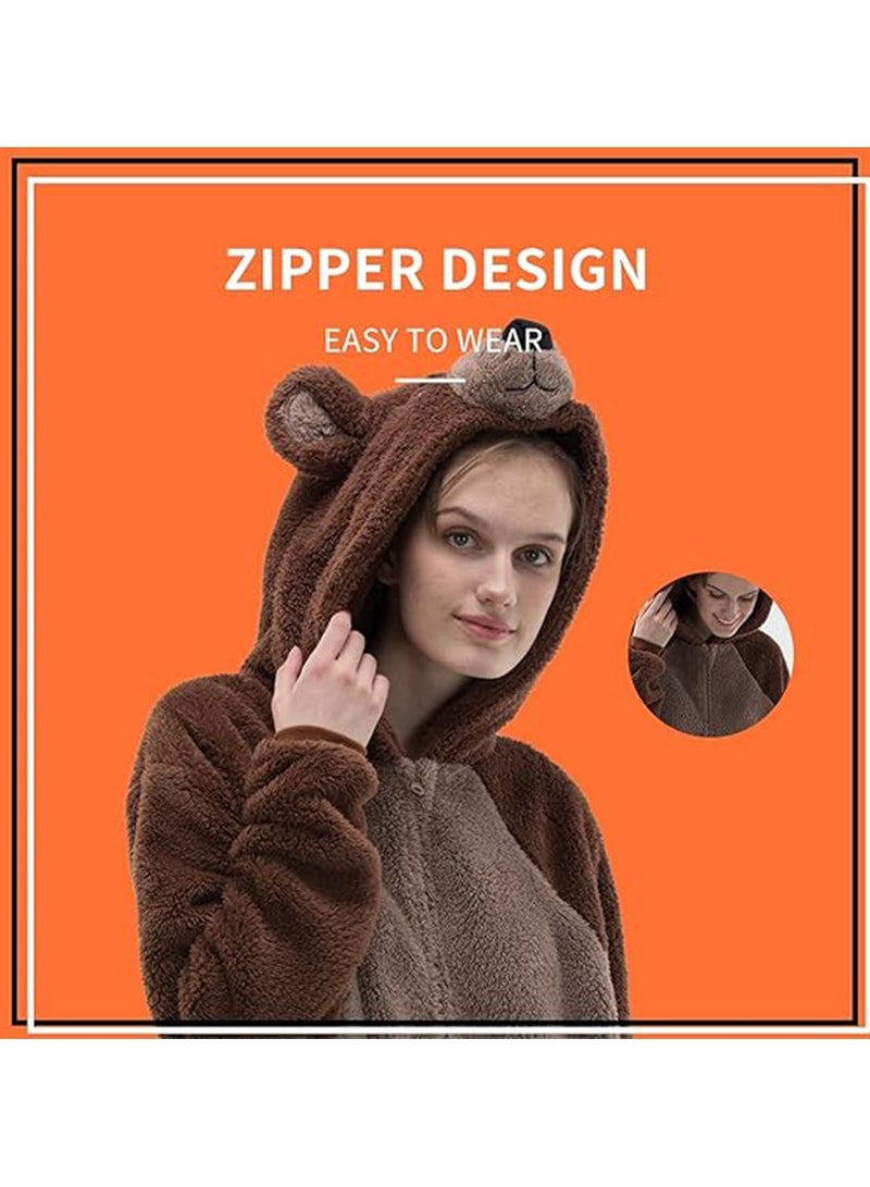 Snug Fit Unisex Adult Onesie Pajamas, Cosplay Animal One Piece  Costume Sleepwear Homewear  - Image 3