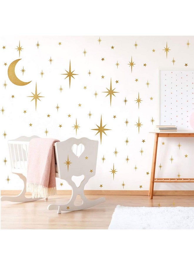 إيزما الرجعية نجمي جدار الشارات ملصقات جدار نجمة الذرية نجمة جدار الشارات نجمة جدار الشارات الفتيات غرفة جدار الشارات قشر وعصا القمر جدار الشارات - Image 3