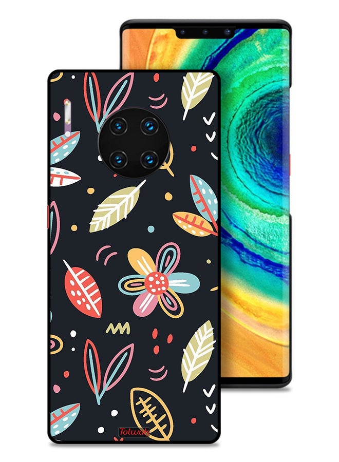 Tolwak Huawei Mate 30 Pro 4G Protective Case Cover Flowers And Leaves Abstract Art - Image 1