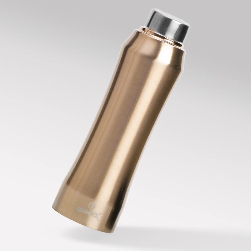 Speedex Stainless Steel Gold Water Bottle 1 Litre with Steel Cap – Leak-Proof, Durable, Lightweight | Ideal for Kids, Adults, Office, School, Travel | Pack of 2, Set of 2, Combo of 2 (1000ml Each) - Image 2