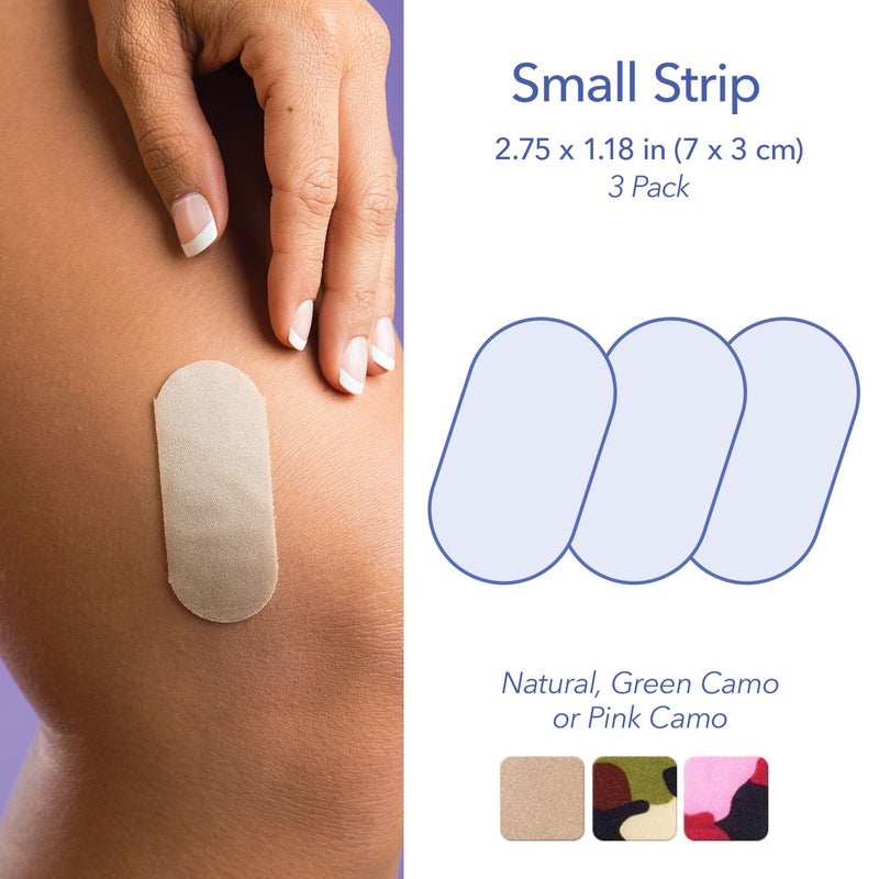 Epi-derm EpiDerm Silicone Gel Scar Small Strips - Premium Fabric-Lined Silicone Scar Sheets for Small Scars - Non-Medicated, Washable & Reusable Scar Tape - Gentle on All Skin Types - 3-Pack, Natural Tone - Image 3