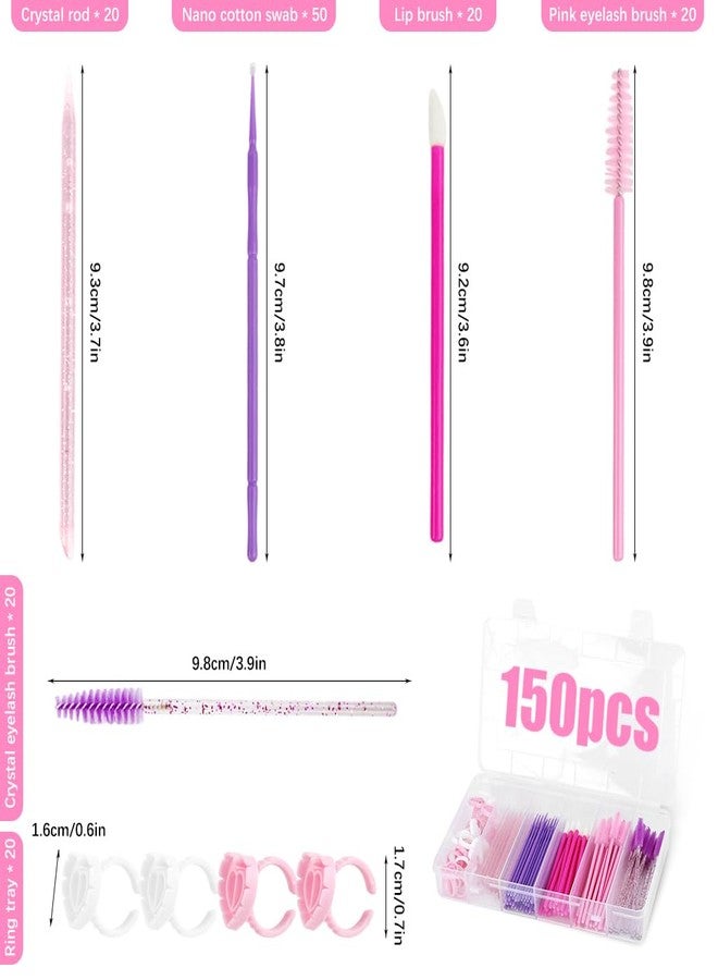 MAYCREATE® Makeup Tools for Women, Eyebrow Brush, Mascara Brushes, Lipstick Applicators, Eyeshadow Applicators and Eye Liner Brush Combo, Disposable Travel Makeup Tool Kit - Image 2