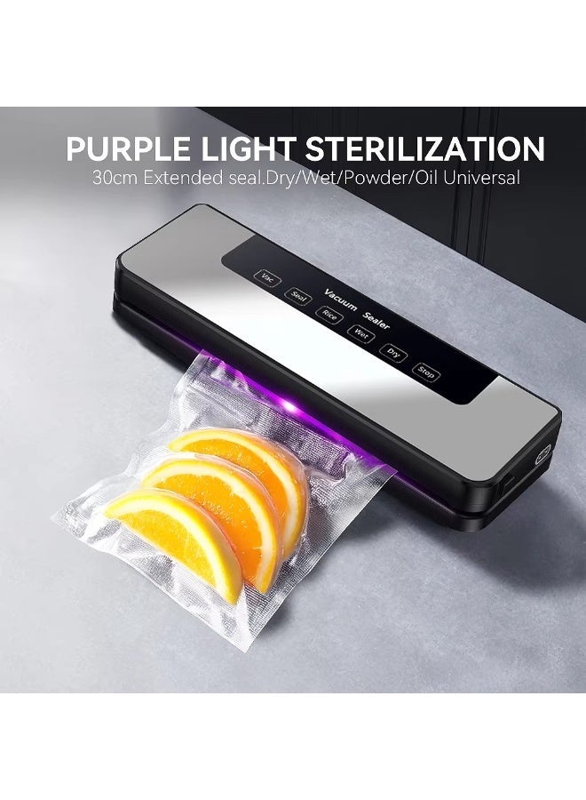 أريكسا آلة غلق الطعام بالتفريغ مع 10 أكياس - آلة غلق الهواء الأوتوماتيكية PowerVac لحفظ الطعام - أوضاع الغلق الجافة والرطبة مع مؤشرات ضوئية LED - آلة غلق الطعام الأوتوماتيكية - تصميم قابل للإزالة - Image 2