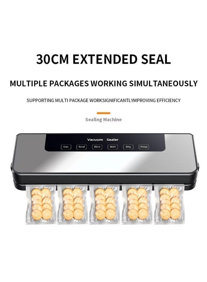 أريكسا آلة غلق الطعام بالتفريغ مع 10 أكياس - آلة غلق الهواء الأوتوماتيكية PowerVac لحفظ الطعام - أوضاع الغلق الجافة والرطبة مع مؤشرات ضوئية LED - آلة غلق الطعام الأوتوماتيكية - تصميم قابل للإزالة - Image 4