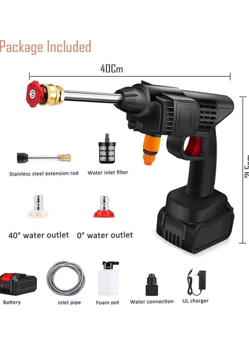 Generic - Cordless Pressure Washer High Pressure Car Washer Electric Cleaners Machine High Pressure Water Spray Gun for Gardening Watering Cleaning Floors - Image 1