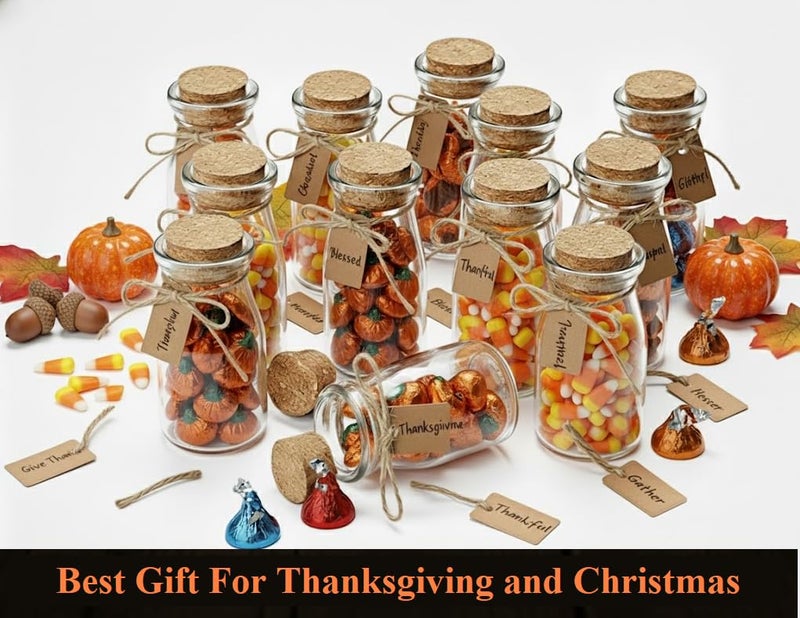 Otis Classic Small Glass Jars with Lids – Set of 12 Mini Glass Bottles with Corks for Halloween Decorations Fall Décor Wedding & Party Favors, Halloween DIY Crafts, Potions, Spices & Candy, 3.4 oz - Image 4