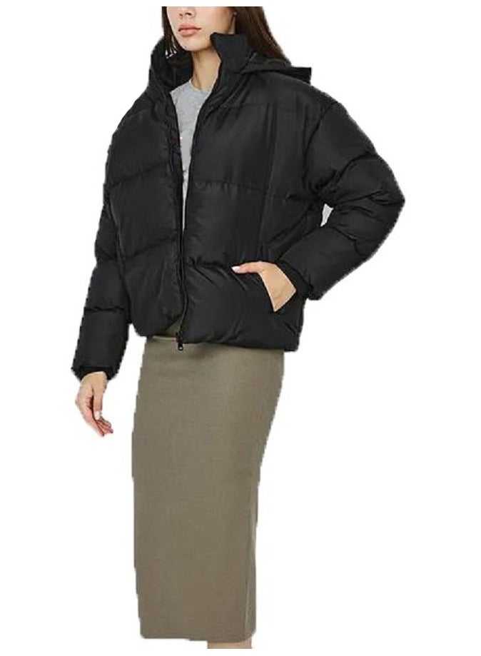 Zip Up Bomber Jacket with Removable Hood - Image 2