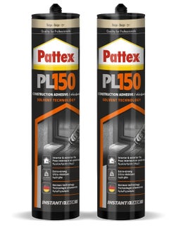 Pattex PL150 Heat Resistant Waterproof Adhesive, Indoor & Outdoor Fixing Adhesive, Extra Strong Glue, 1 x 380g Cartridge (Pack of 2)