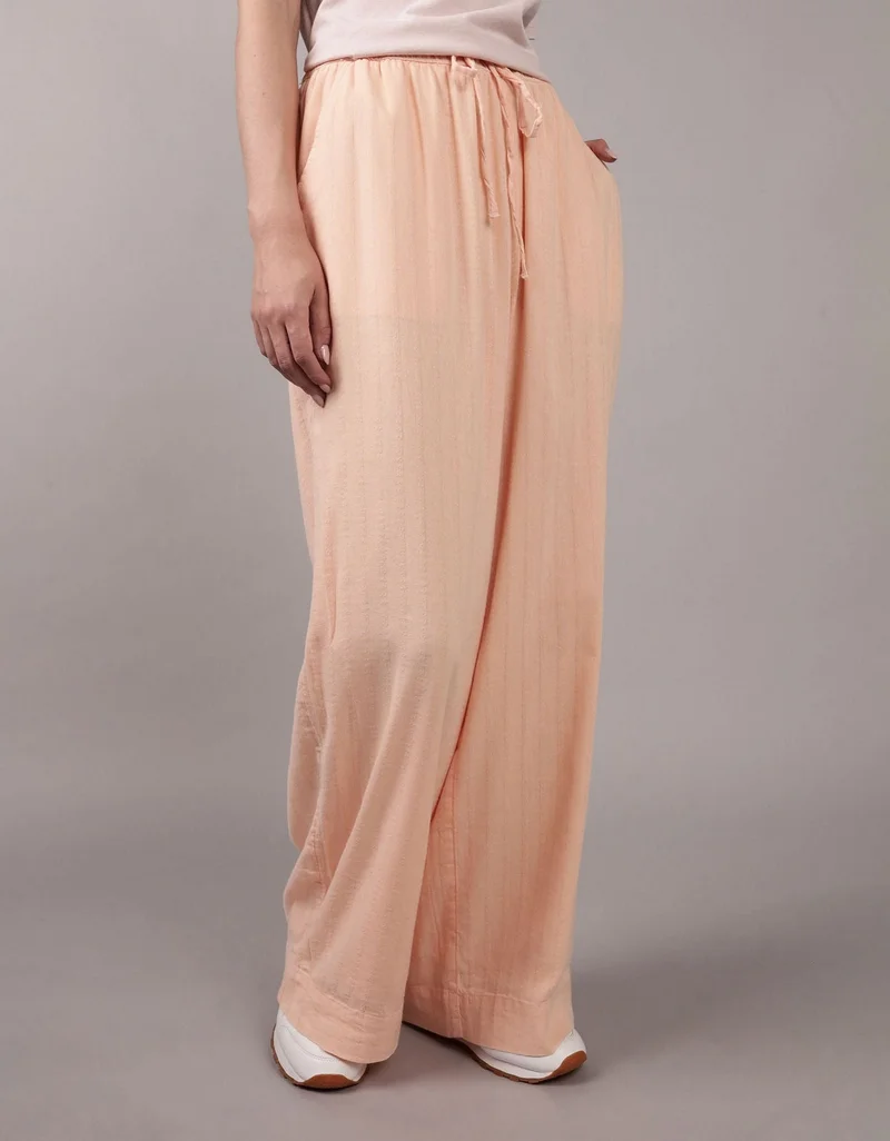 American Eagle  AE High-Waisted Wide-Leg Gauze Pant for Women | Best Price UAE