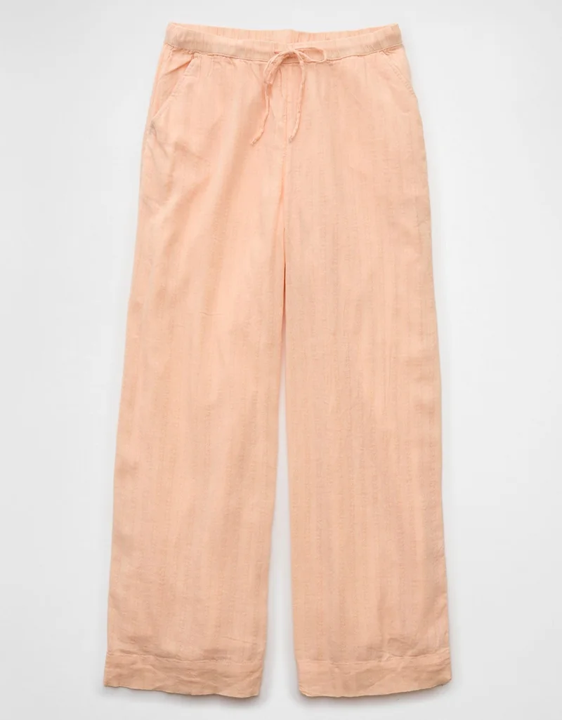 American Eagle  AE High-Waisted Wide-Leg Gauze Pant for Women | Best Price UAE