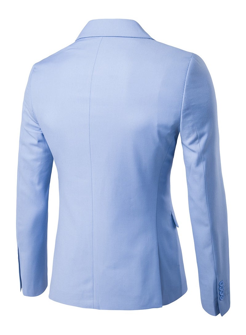 Shougu Fashionable And Versatile Business Solid Color Men's Suit Set Two-piece Set  - Image 2