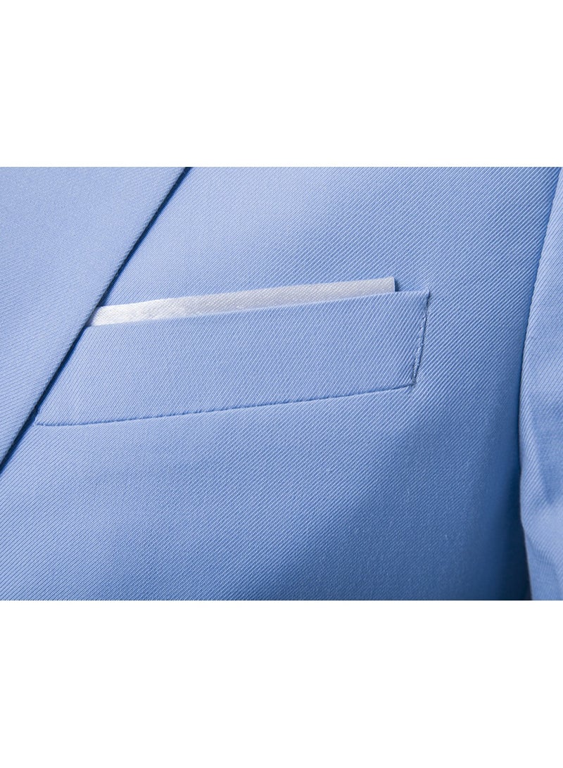 Shougu Fashionable And Versatile Business Solid Color Men's Suit Set Two-piece Set  - Image 4