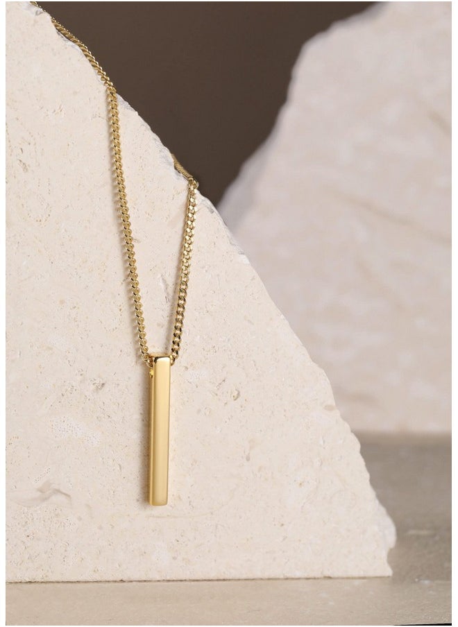S.Leaf - Choker Necklace For Women Gold Plated Necklace Bar Necklace For Women Sterling Silver Dainty Gold Necklace For Women(03_Vertical_Gold) - Image 1