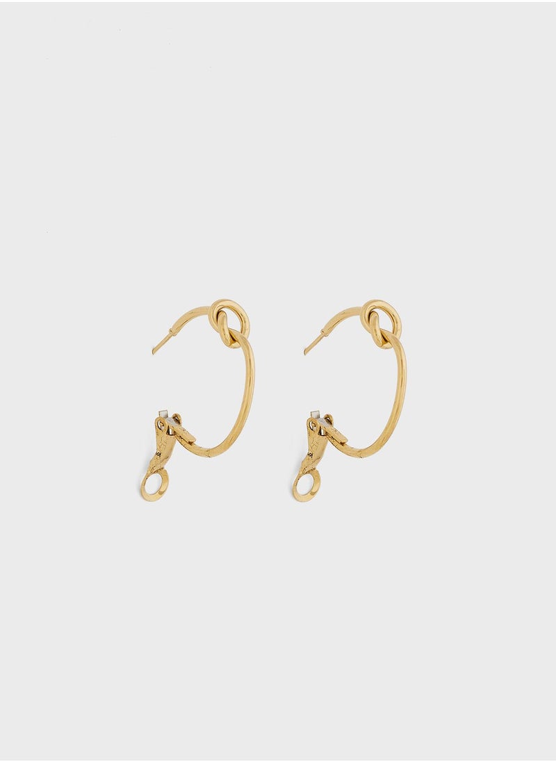 Lady Mauve MARIE KNOT TWIST HOOPS EARRINGS  - Image 1
