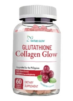 Glutathione Collagen Glow 60 Organic Gummies 190gm Cranberry