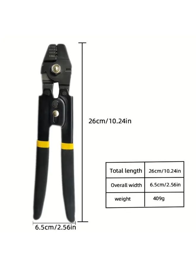 1PC Red Aluminum Wire Stripping Pliers Steel Rope Crimping Tool 8 Way Tube Clamp - Image 5