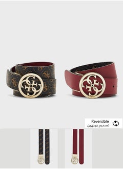 GUESS Logo Detailed None Allocated Hole  Belt  - Image 1