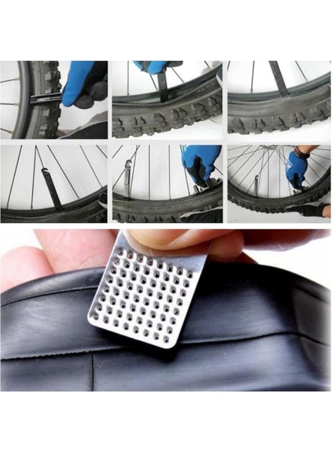 Arabest Bike Tire Repair Kit, Tire Patches, Portable Bicycle Tube Patch, Bicycle Tire Puncture Repair Kit with Glue, Puncture Patches And Tools for Road Mountain Bike Tyre Motorcycle Tire Repair - Image 4