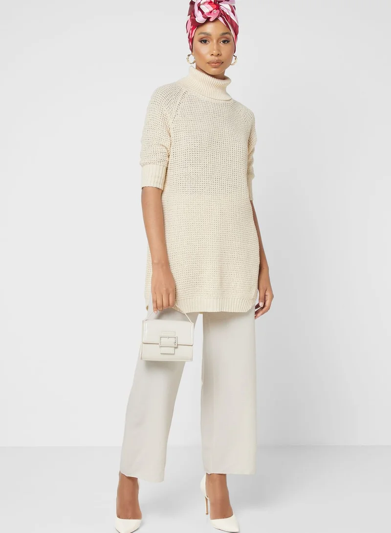 Khizana Turtleneck Tunic Sweater
