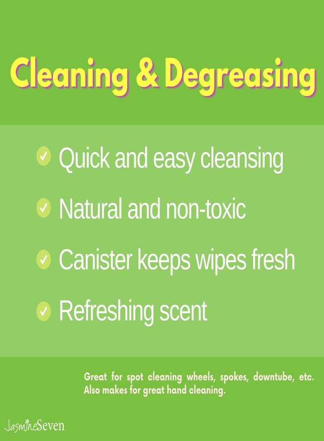 JasmineSeven Xtri Bike Wipes - 45 Degreasing Wet Wipes – Safe Natural Peppermint - by Jasmine Seven - Image 2