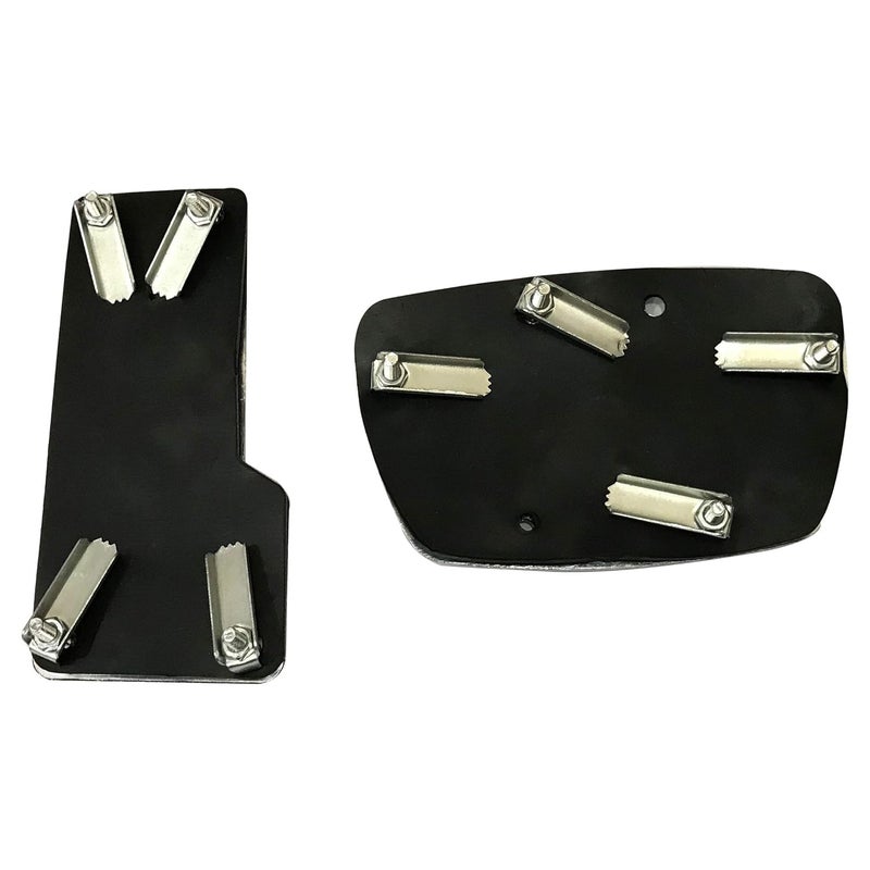 Oshotto 2 Pcs Non-Slip Automatic Transmission CS-04 Car Pedals Kit Pad Covers Set Compatible with Kia Sonet (Black, Chrome) - Image 4