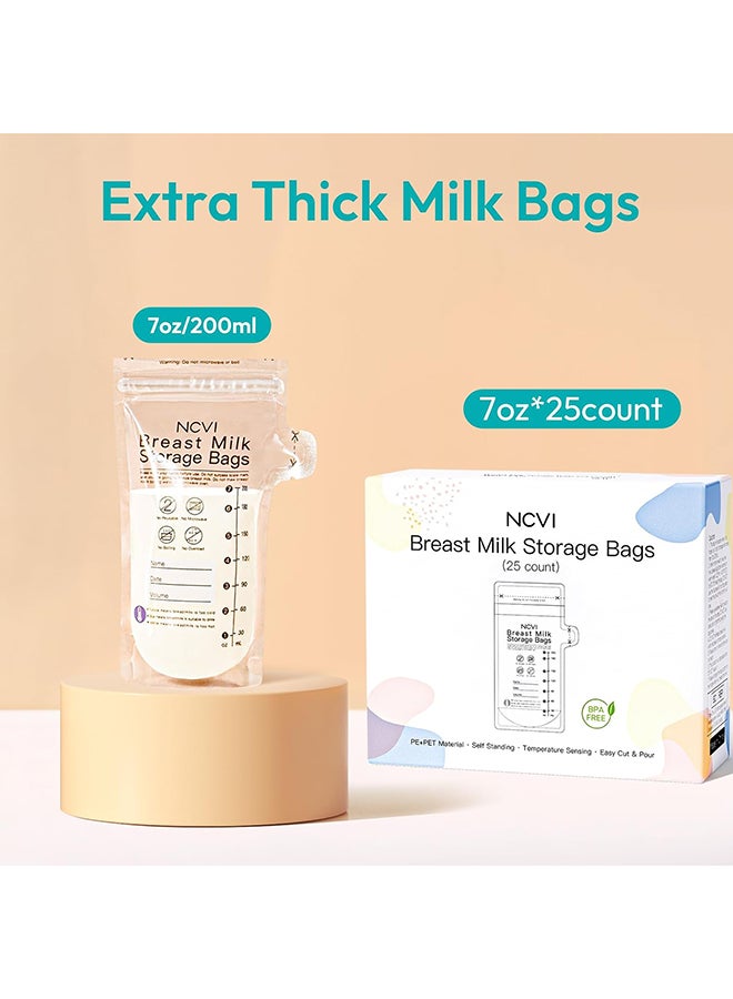 NCVI Breastmilk Storage Bags Easy Pour Spout 25 Count-NC-AM9173-US - Image 4