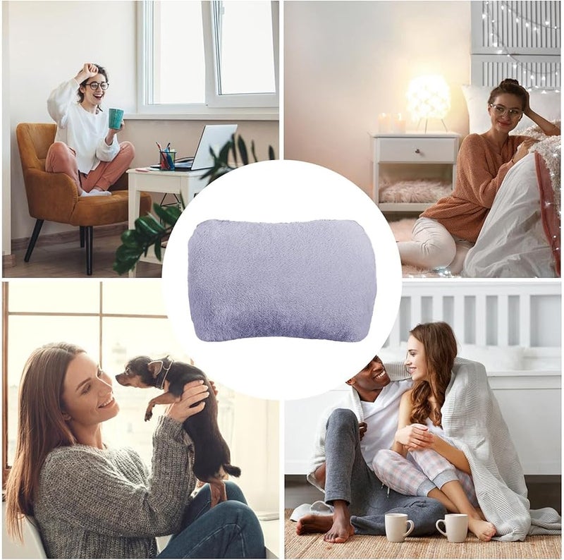 كيس التدفئة الكهربائية الرمادي زجاجة الماء الساخن لتخفيف آلام المعدة مدفئة الشتاء - Image 5