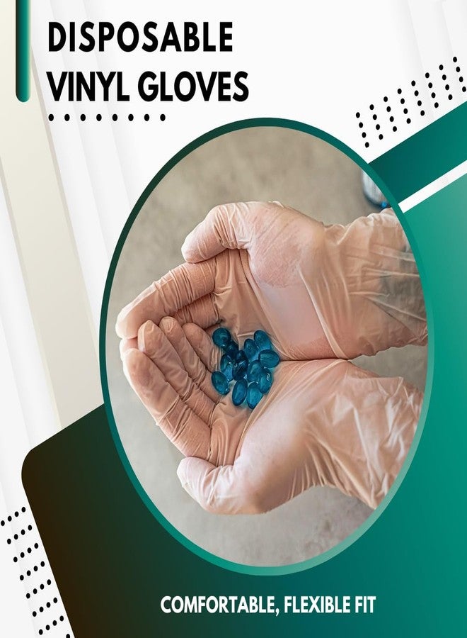 Green Direct Vinyl Gloves, Disposable, Powder-Free, Latex-Free, Clear, Box of 100 - Durable, Multipurpose Gloves for Everyday Use, Small - Image 5