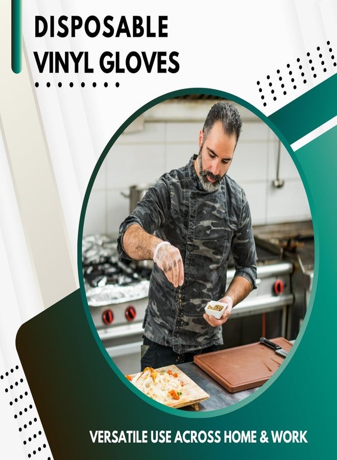Green Direct Vinyl Gloves, Disposable, Powder-Free, Latex-Free, Clear, Box of 100 - Durable, Multipurpose Gloves for Everyday Use, Small - Image 4