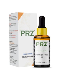 PRZ Moringa Seed Oil - 100% Pure Natural Cold Pressed Carrier Oil For Skin & Hair (30Ml)  - Image 1