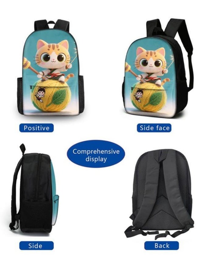 Bright Li Fire Unlock the new fashion of childish fun! Three-piece set of bags, cartoon elements for children and teenagers (students, children, friends' outings, mountain climbing, schooling, etc. can be used) - 14  - Image 3