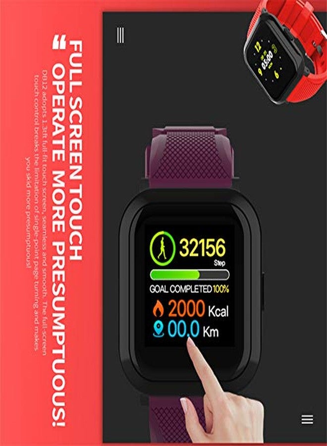 OPTA DB12-SB-116-Blue-OPTA Rubber Eros Bluetooth Fitness Watch| Blood Pressure| Full Touch Screen | Heart Rate | TFT Color Screen Fitness Tracker for All Android/iOS, Medium (Blue) - Image 3