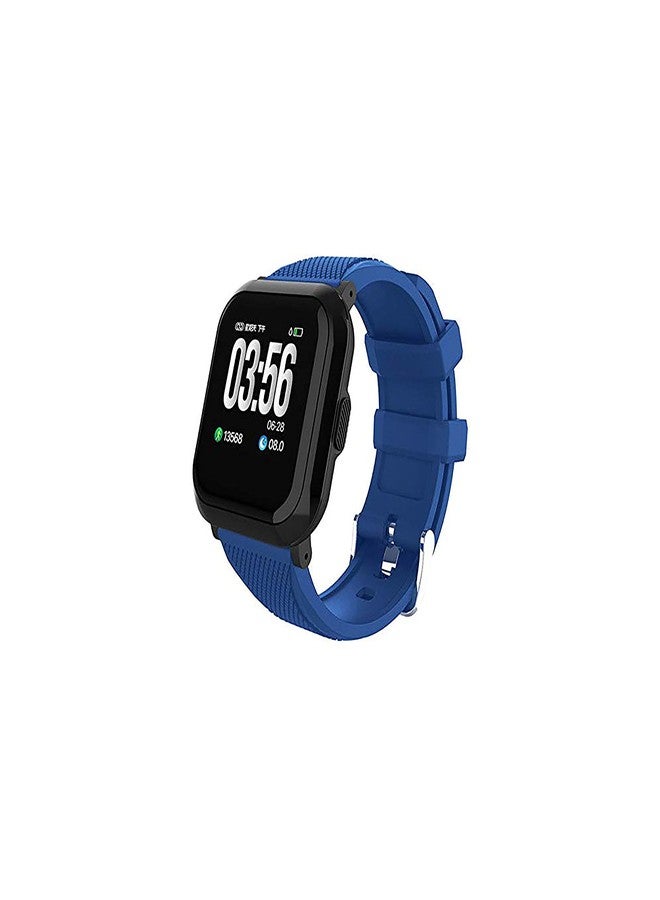 OPTA DB12-SB-116-Blue-OPTA Rubber Eros Bluetooth Fitness Watch| Blood Pressure| Full Touch Screen | Heart Rate | TFT Color Screen Fitness Tracker for All Android/iOS, Medium (Blue) - Image 1
