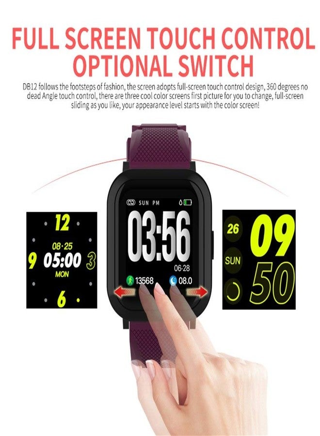 OPTA DB12-SB-116-Blue-OPTA Rubber Eros Bluetooth Fitness Watch| Blood Pressure| Full Touch Screen | Heart Rate | TFT Color Screen Fitness Tracker for All Android/iOS, Medium (Blue) - Image 5