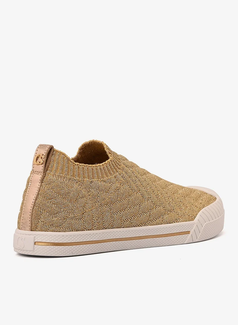 Carmen Steffens  Golden Lurex Sneakers for Women | Best Price UAE