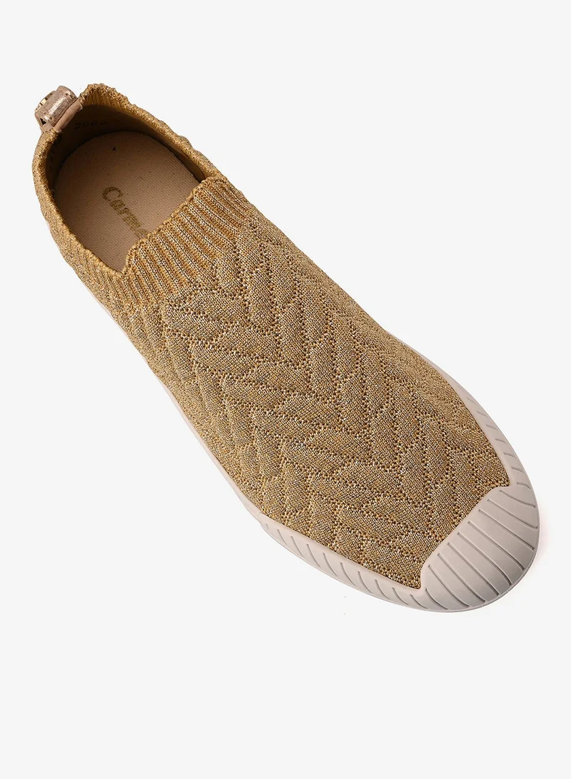 Carmen Steffens  Golden Lurex Sneakers for Women | Best Price UAE